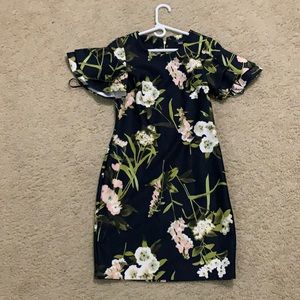 Beautiful knee length dress with beautiful colors and design